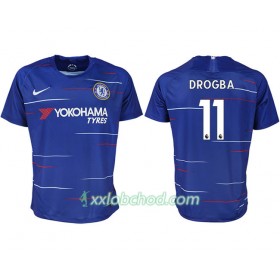 Fotbalové dresy Chelsea DROGBA 11 Domácí Dres 2018/19 Krátký Rukáv